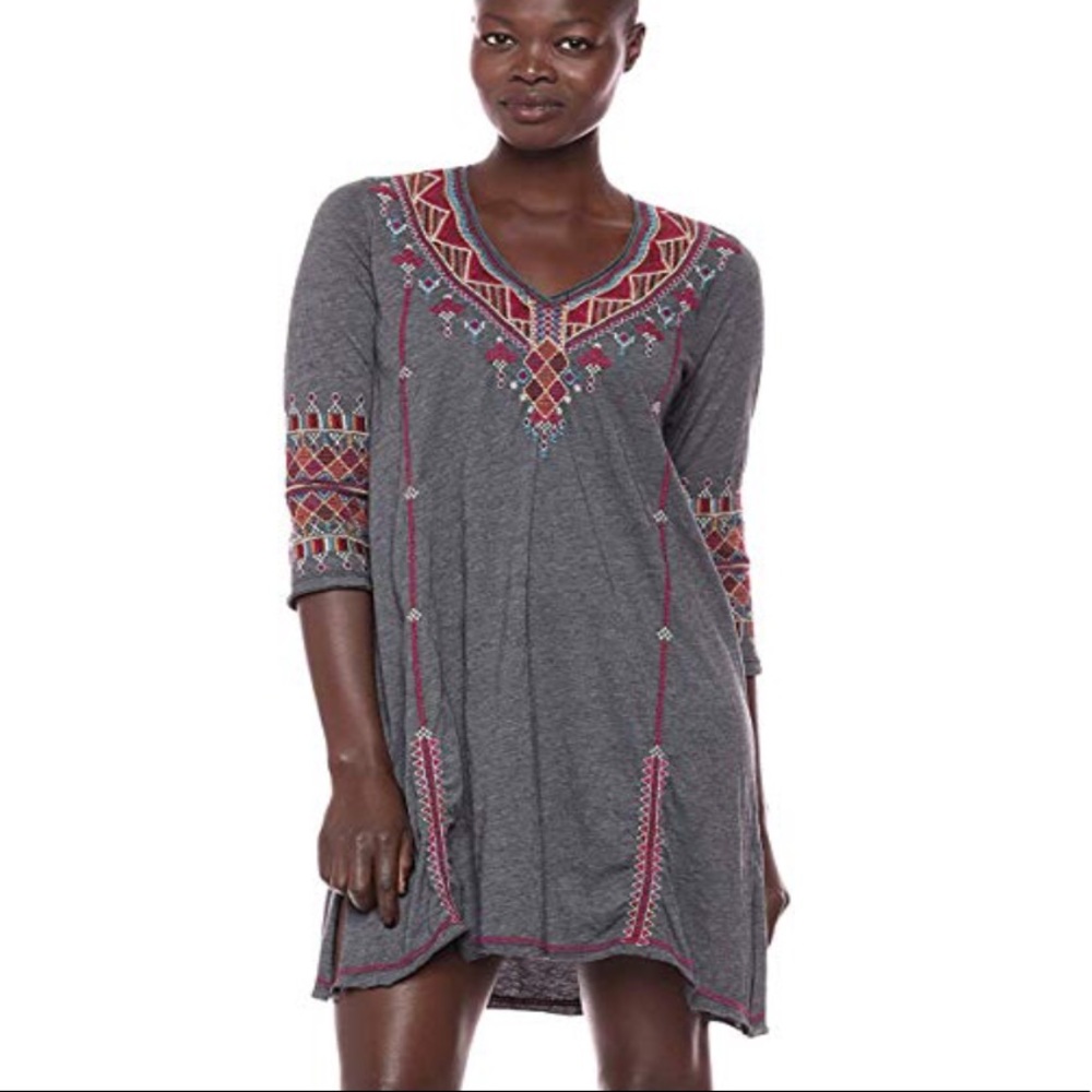 Johnny Was Marjan 3/4 Sleeve Tunic Dress - Picture 1 of 6